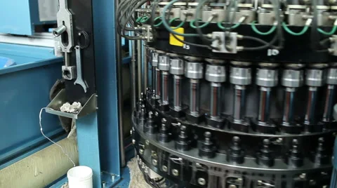 Plant. Rotating machine. Conveyor production Stock Footage 56234568
