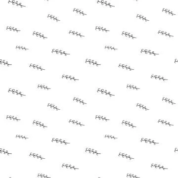 Plant seamless pattern, black and white hand-drawn tree doodle digital paper Stock Illustration