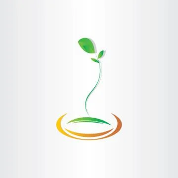 Plant seed germination vector design Stock Illustration
