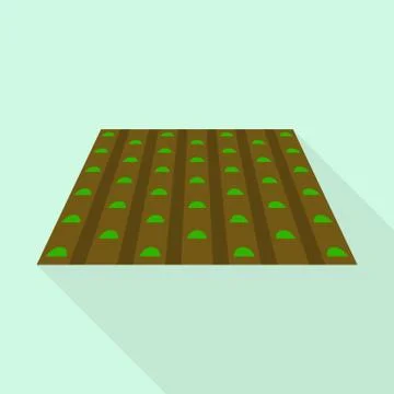 Plant seed icon, flat style Stock Illustration