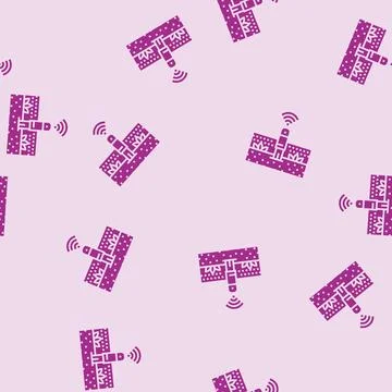 Plant sensor agri tech glyph seamless pattern 스톡 일러스트