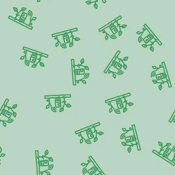 Plant sensor agri tech line vector seamless pattern 库存插图