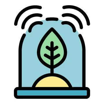 Plant sensor icon vector flat Illustrazione stock