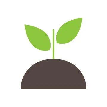 Plant sprout vector icon Stock Illustration