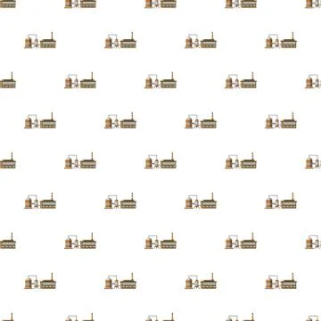 Plant with tanks for storage of liquid pattern Illustrazione stock