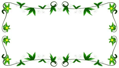 Plant theme frame background illustration. Perfect for invitations, banners.. Stock Illustration