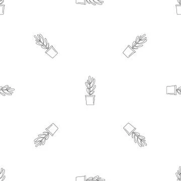 Plant tree cactus pattern seamless vector イラスト素材