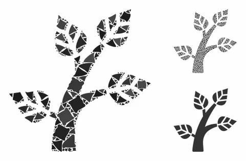 Plant tree Composition Icon of Trembly Elements Illustrazione stock