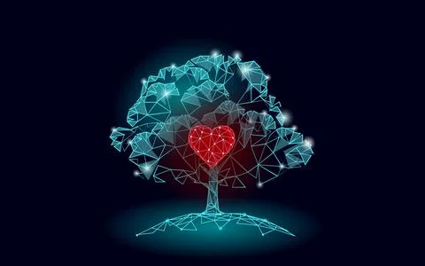 Plant tree ecological abstract concept. 3D render seedling tree forest. Save Stock Illustration