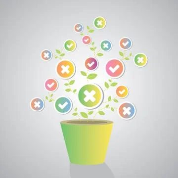 Plant voting Stock Illustration