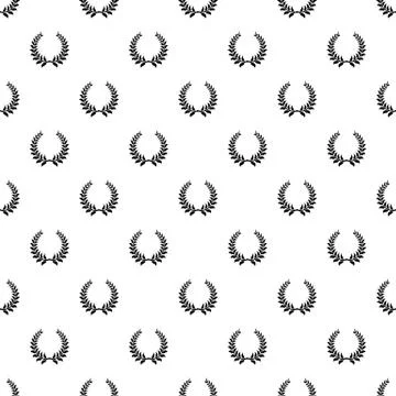 Plant wreath pattern seamless vector Stock Illustration