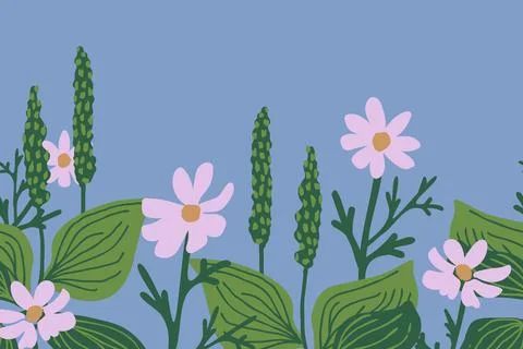 Plantain and chamomile Stock Illustration