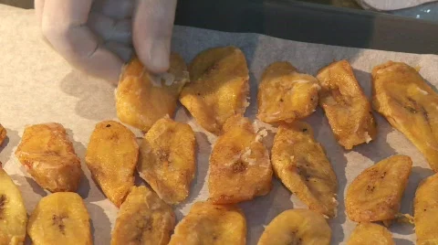 Plantains On Baking Sheet Stock Footage 718226