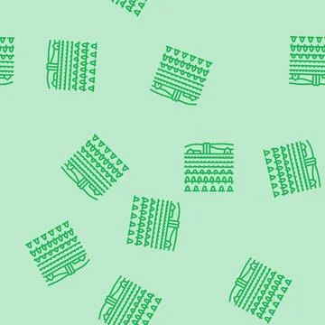 Plantation farm line seamless pattern Stock Illustration