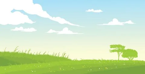 Plantation with trees Stock Illustration