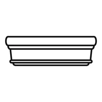 Planter box garden container line art icon Illustrazione stock