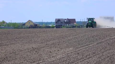 Planter machine in the field Stock Footage 62735426
