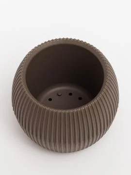 Planter pot top view empty Foto stock
