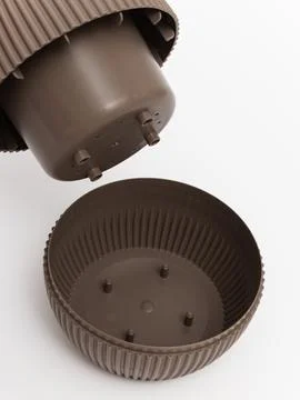 Planter pot top view empty Fotos Stock