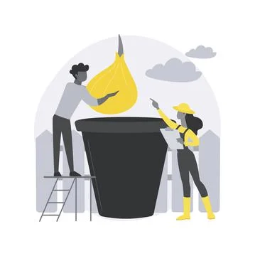 Planting bulbs abstract concept vector illustration. Stock Illustration