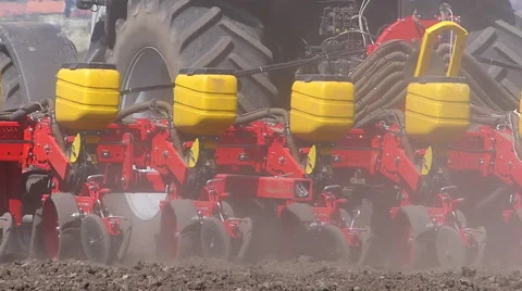 Planting Crops on a Field Stock Footage 46472446