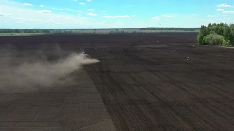 Planting crops in the spring Stock Footage 130558468