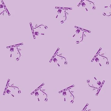 Planting flowers spring glyph vector seamless pattern 스톡 일러스트