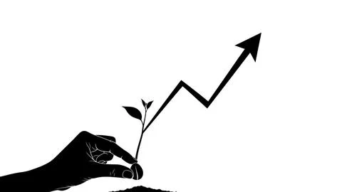 Planting growth potential Illustrazione stock