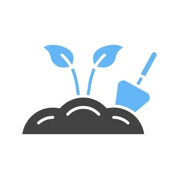Planting icon vector image. Illustrazione stock