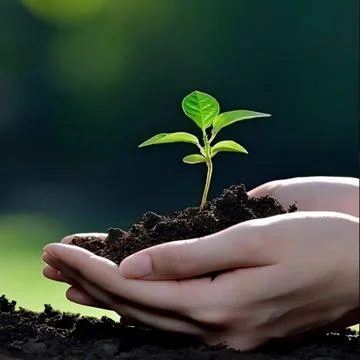 Planting tree seedlings Stock Photos