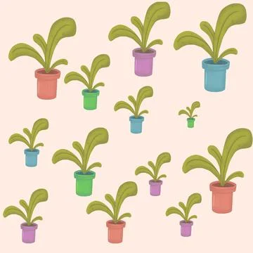 Plants background Stock Illustration