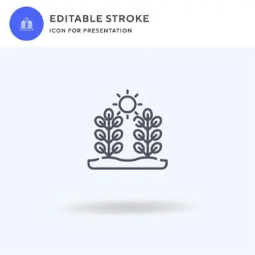 Plants icon vector, filled flat sign, solid pictogram isolated on white, logo 库存插图