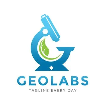 Plants lab logo design template Stock Illustration