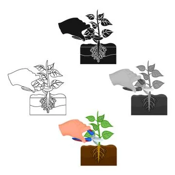 Plants, single icon in cartoon style .Plants, vector symbol stock illustration Ilustración de archivo