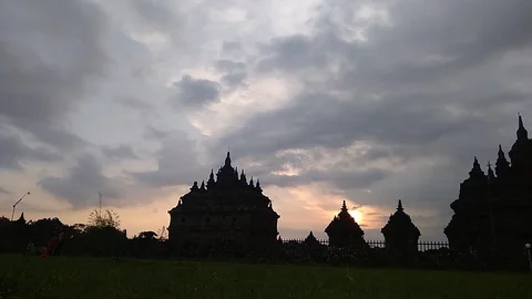Plaosan Temple Sunset Timelapse Video stock 101041946