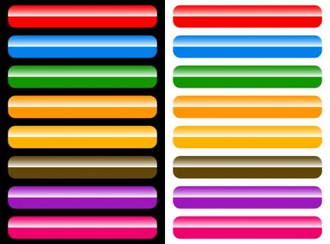 Plaque, banner or button backgrounds with glossy highlight effect Stock Illustration