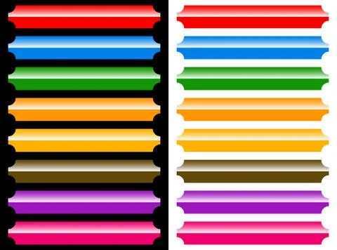 Plaque, banner or button backgrounds with glossy highlight effect Stock Illustration