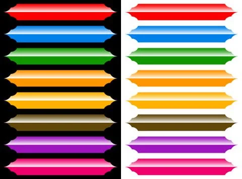 Plaque, banner or button backgrounds with glossy highlight effect Stock Illustration