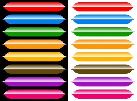 Plaque, banner or button backgrounds with glossy highlight effect Stock Illustration