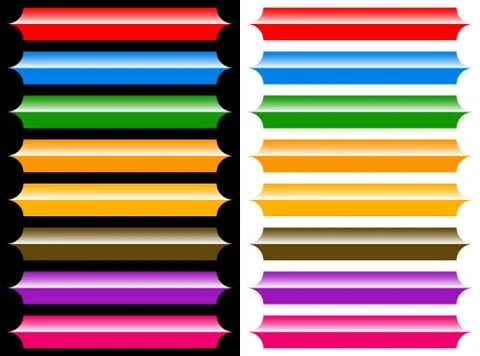 Plaque, banner or button backgrounds with glossy highlight effect Stock Illustration