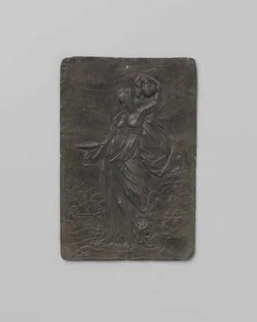 Plaque. A drawstring made of a rectangular plate with a performance of hib... Foto stock