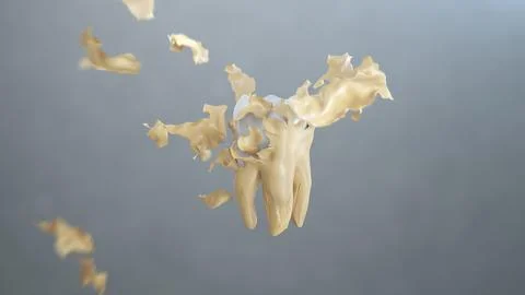 The plaque floating out from tooth. Stock Illustration