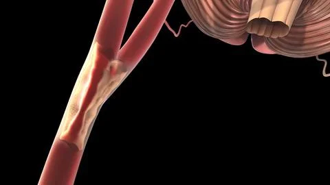 Plaque that forms inside the carotid arteries Stock Illustration
