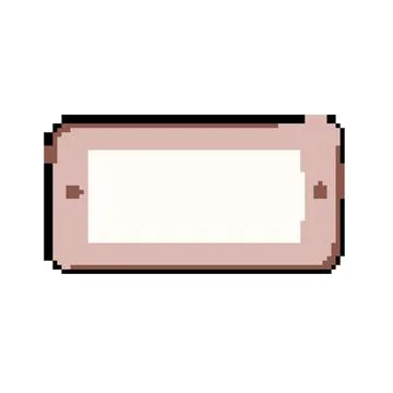 Plaque nameplate pixel art vector illustration Stock Illustration