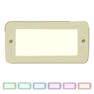 Plaque nameplate vector cartoon graphic Stock Illustration
