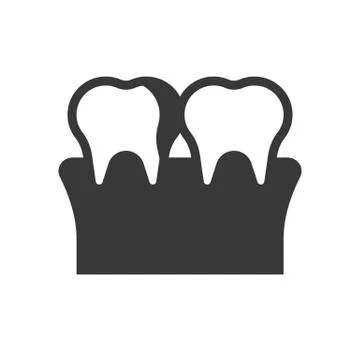 Plaque on Teeth, Cavity, tooth decay, dental related solid icon Stock Illustration