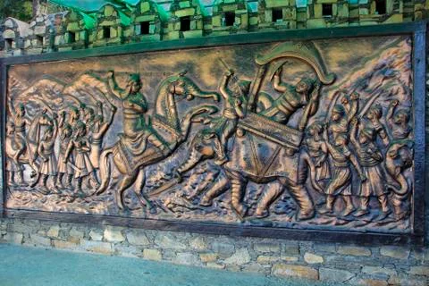Plaque of War Scene Stock Photos