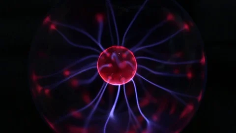 Plasma Ball And Lightning. Stock Footage 80931783