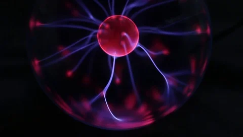 Plasma Ball And Lightning. Stock Footage 80931838