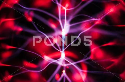 Plasma ball: beams and traces in the dark Stock Illustration